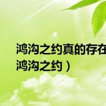 鸿沟之约真的存在吗（鸿沟之约）