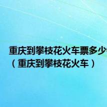 重庆到攀枝花火车票多少钱一张(重庆到攀枝花火车)