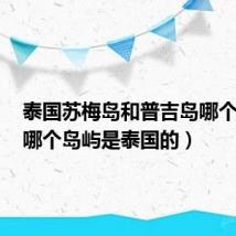 泰国苏梅岛和普吉岛哪个好玩(哪个岛屿是泰国的)