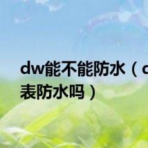 dw能不能防水(dw手表防水吗)