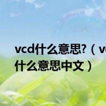 vcd什么意思?(vcd是什么意思中文)