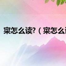 寀怎么读?（寀怎么读）