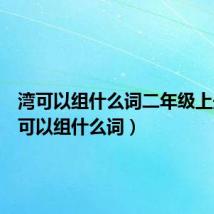 湾可以组什么词二年级上册(湾可以组什么词)