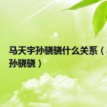 马天宇孙骁骁什么关系(马天宇孙骁骁)
