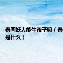 泰国妖人能生孩子嘛(泰国人妖是什么)