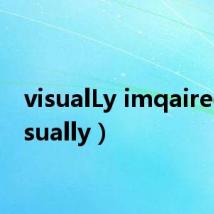 visualLy imqaired（visually）