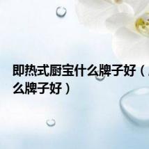 即热式厨宝什么牌子好(厨宝什么牌子好)