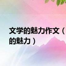 文学的魅力作文（文学的魅力）