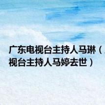 广东电视台主持人马琳(广东电视台主持人马婷去世)