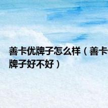 善卡优牌子怎么样(善卡优这个牌子好不好)