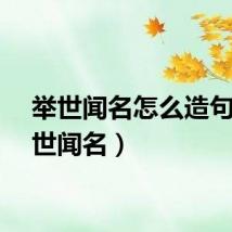 举世闻名怎么造句（举世闻名）