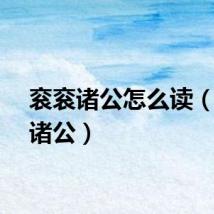 衮衮诸公怎么读（衮衮诸公）