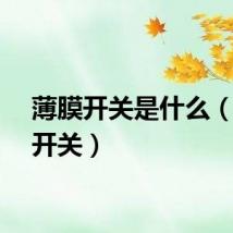 薄膜开关是什么（薄膜开关）