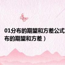 01分布的期望和方差公式(01分布的期望和方差)