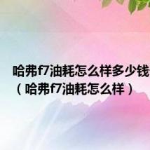 哈弗f7油耗怎么样多少钱一公里(哈弗f7油耗怎么样)