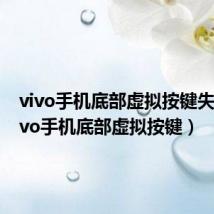 vivo手机底部虚拟按键失灵(vivo手机底部虚拟按键)