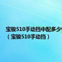 宝骏510手动挡中配多少钱一辆(宝骏510手动挡)