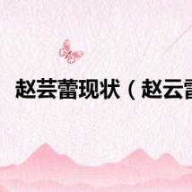 赵芸蕾现状（赵云雷）