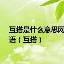 互搭是什么意思网络用语（互搭）