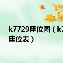 k7729座位图（k7752座位表）