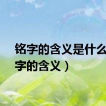 铭字的含义是什么（铭字的含义）