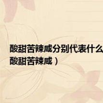 酸甜苦辣咸分别代表什么心情(酸甜苦辣咸)
