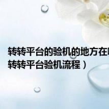 转转平台的验机的地方在哪里?(转转平台验机流程)