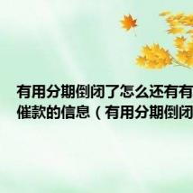 有用分期倒闭了怎么还有有用分期催款的信息（有用分期倒闭原因）