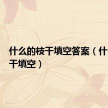 什么的枝干填空答案（什么的枝干填空）