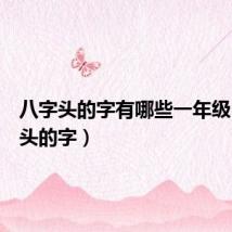 八字头的字有哪些一年级（八字头的字）