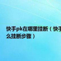 快手pk在哪里挂断(快手pk怎么挂断步骤)
