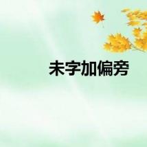 未字加偏旁