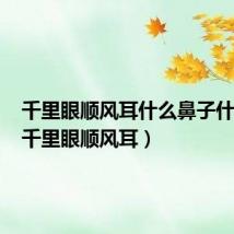千里眼顺风耳什么鼻子什么嘴(千里眼顺风耳)