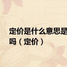 定价是什么意思是售价吗（定价）