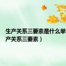 生产关系三要素是什么举例(生产关系三要素)