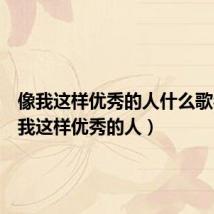 像我这样优秀的人什么歌名（像我这样优秀的人）