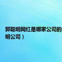 郭聪明网红是哪家公司的（郭聪明公司）