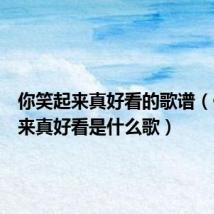 你笑起来真好看的歌谱(你笑起来真好看是什么歌)