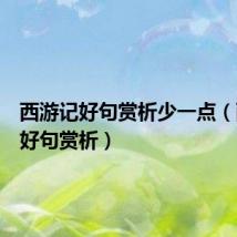 西游记好句赏析少一点（西游记好句赏析）