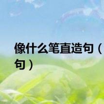 像什么笔直造句（直造句）