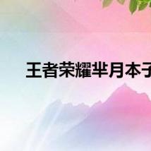 王者荣耀芈月本子