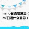 nano日语啥意思（nanami日语什么意思）