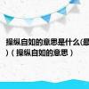 操纵自如的意思是什么(最佳答案)（操纵自如的意思）