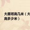 大雁塔高几米（大雁塔高多少米）