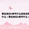事业单位b类考什么综合应用能力是什么（事业单位b类考什么）