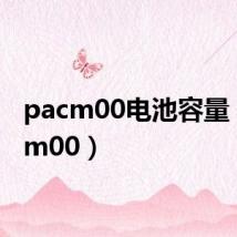 pacm00电池容量(pacm00)