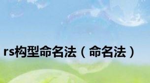 rs构型命名法（命名法）