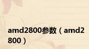 amd2800参数（amd2800）