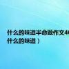 什么的味道半命题作文400字（什么的味道）