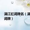 满江红词牌名（满江红词牌）